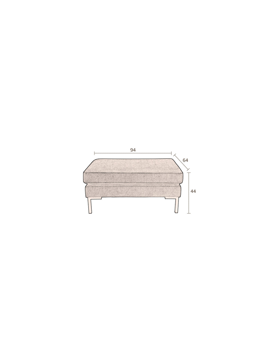 Hocker Houda Antraciet