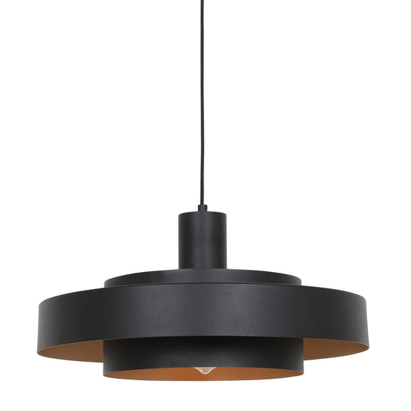 Zwarte hanglamp flinter 3329zw uniek design met luxueuze uitstraling