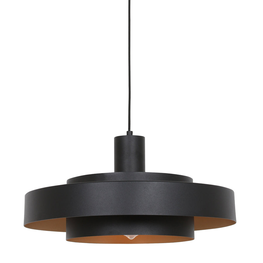 Zwarte hanglamp flinter 3329zw uniek design met luxueuze uitstraling