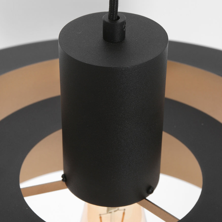 Zwarte hanglamp flinter 3329zw uniek design met luxueuze uitstraling