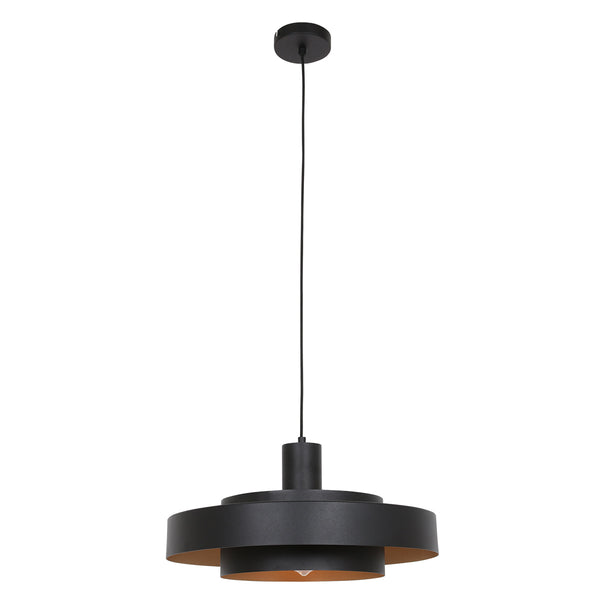 Zwarte hanglamp flinter 3329zw uniek design met luxueuze uitstraling