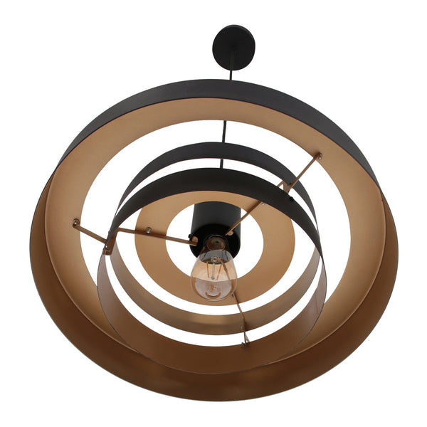 Zwarte hanglamp flinter 3329zw uniek design met luxueuze uitstraling