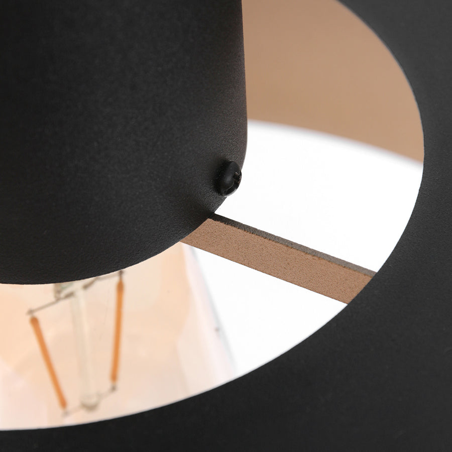 Zwarte hanglamp flinter 3329zw uniek design met luxueuze uitstraling
