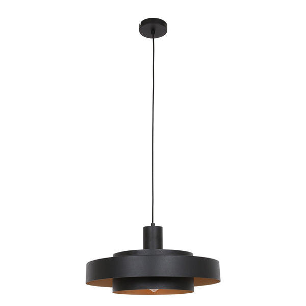 Zwarte hanglamp flinter 3329zw uniek design met luxueuze uitstraling