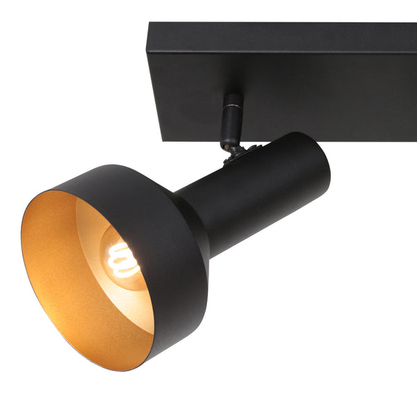 Zwart gouden 2 lichts plafond spot bundle 3336zw