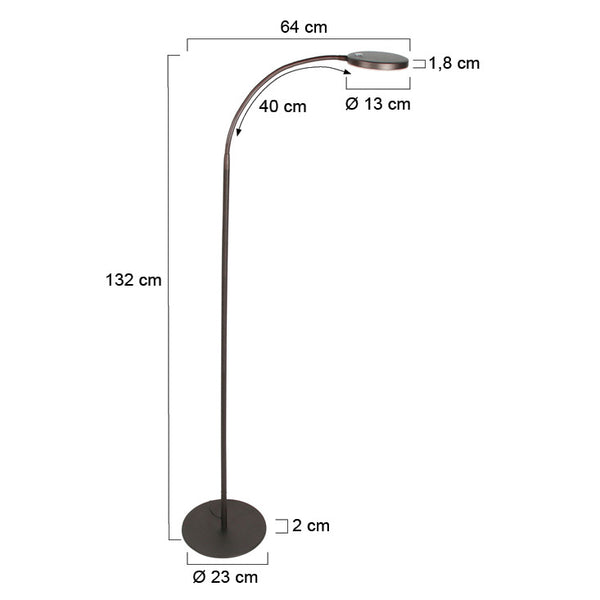 Vloerlamp platu 3351ca – dimbaar met instelbare lichtkleur
