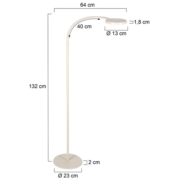 Vloerlamp platu 3351cr – dimbaar met instelbare lichtkleur