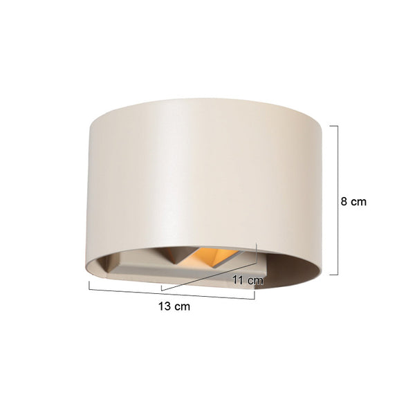 Crème wandlamp muro 3364cr, g9 led met verstelbaar licht