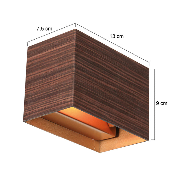 Wandlamp Muro 3365E Houtlook met G9 fitting inclusief lichtbron