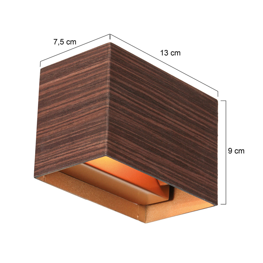 Wandlamp Muro 3365E Houtlook met G9 fitting inclusief lichtbron