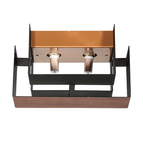 Wandlamp Muro 3368E Houtlook met G9 fitting inclusief lichtbronnen