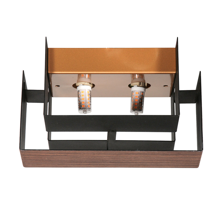 Wandlamp Muro 3368E Houtlook met G9 fitting inclusief lichtbronnen
