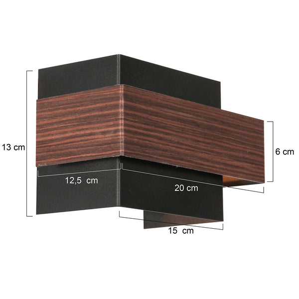 Wandlamp Muro 3368E Houtlook met G9 fitting inclusief lichtbronnen