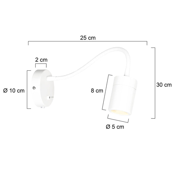 Wandlamp Upround 3390W Wit