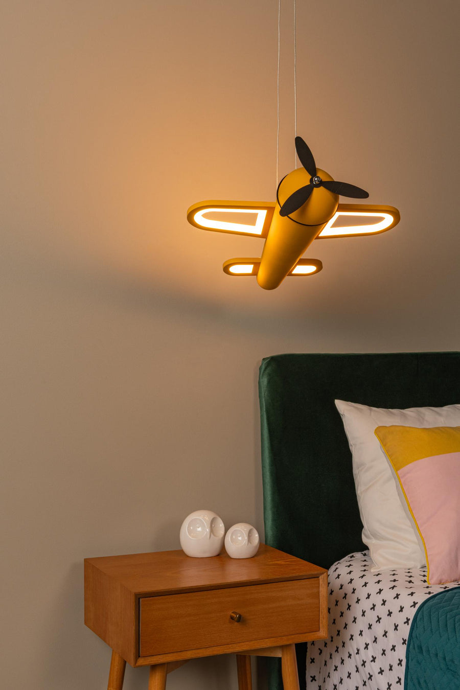 Lucide FOKKER LED-hanglamp 28 W, geel