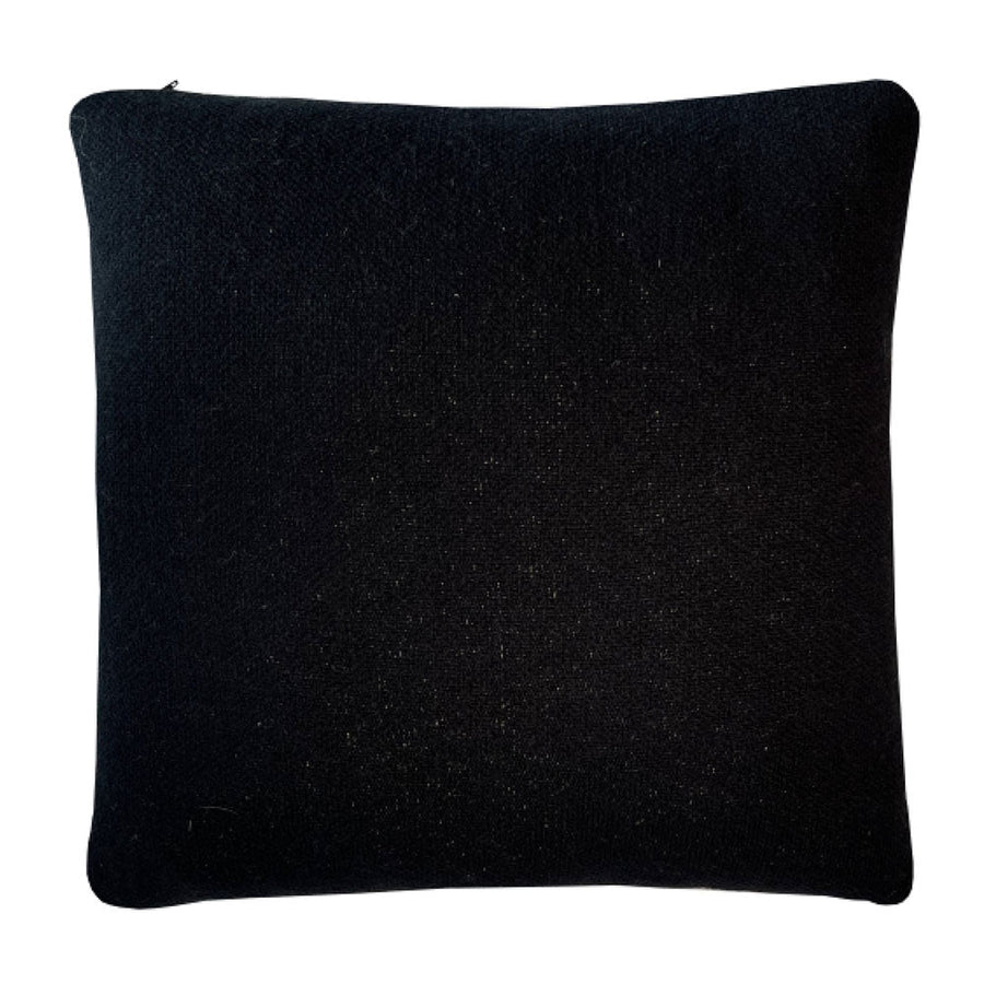 Malagoon sierkussen floral victory - zwart - 50x50cm 100% biologisch katoen
