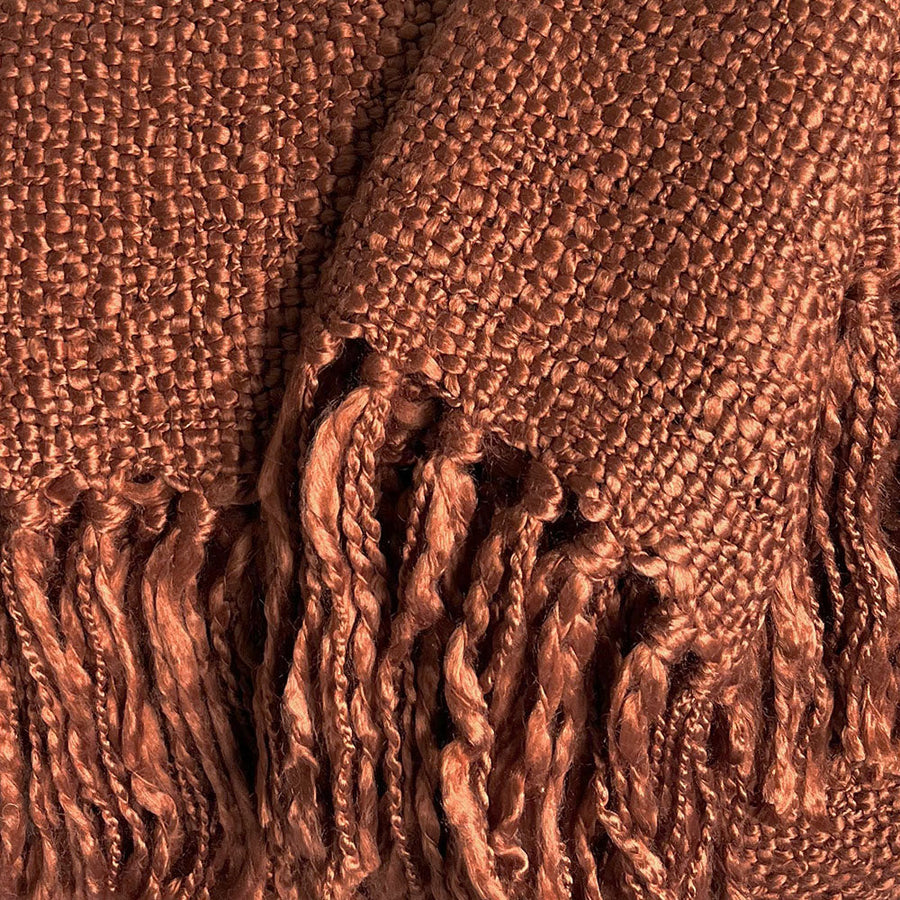 Malagoon plaid rusty - roestbruin - 125x150cm