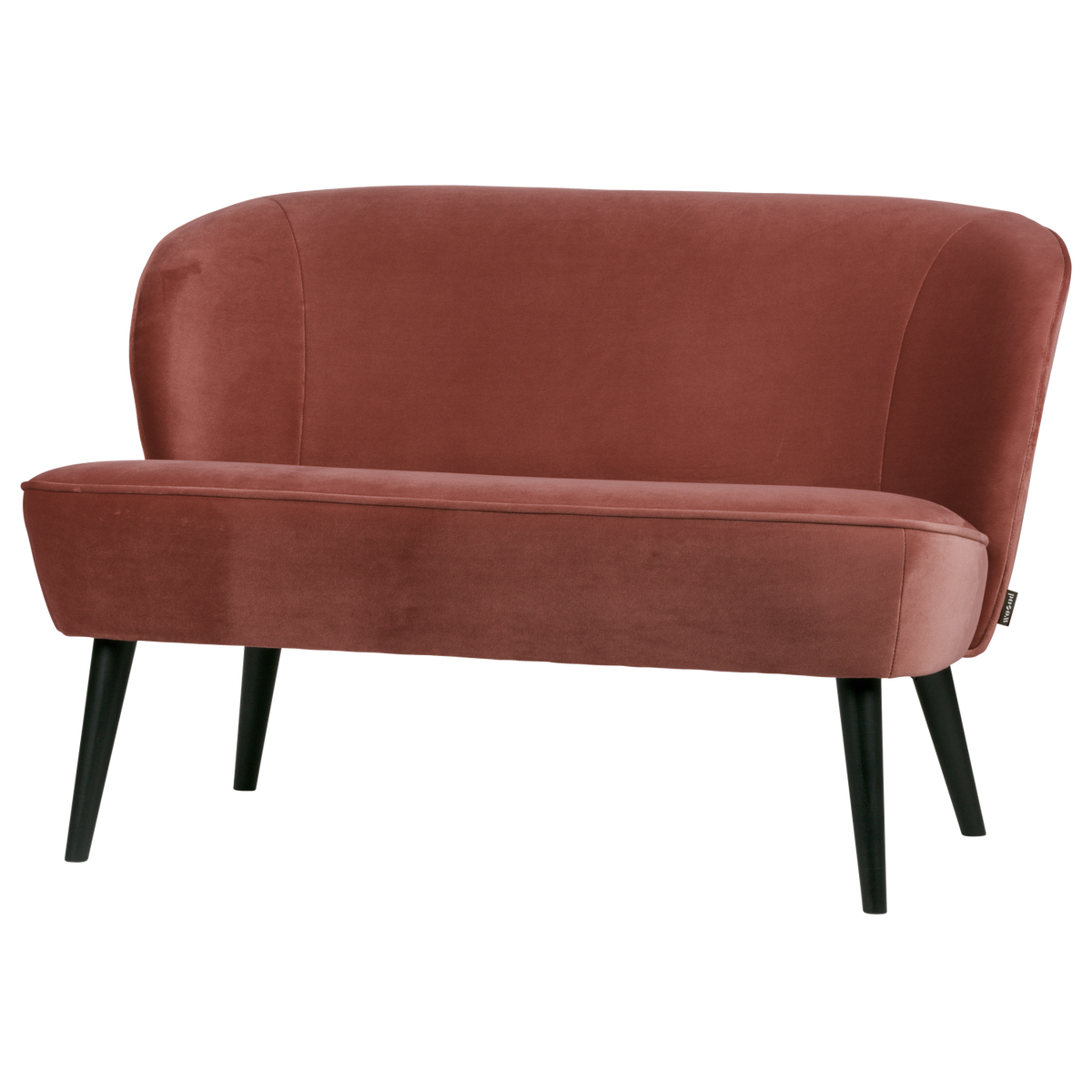 Sara bankje velvet bordeauxrood
