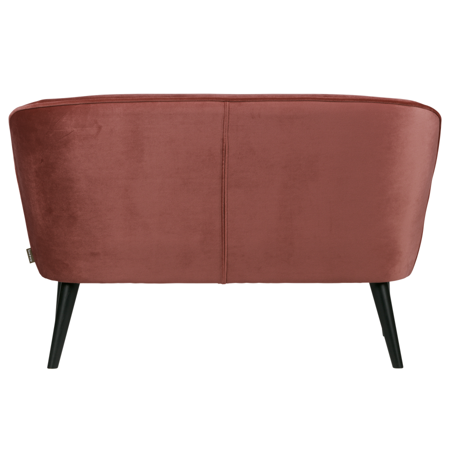 Sara bankje velvet bordeauxrood