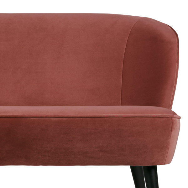 Sara bankje velvet bordeauxrood