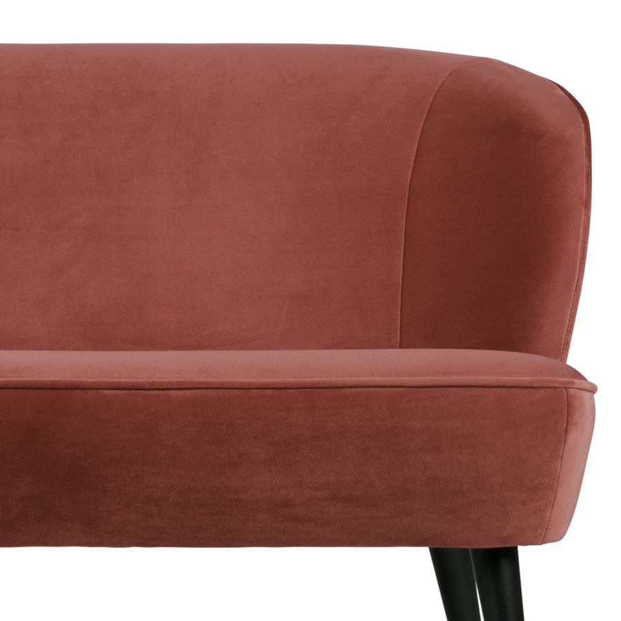 Sara bankje velvet bordeauxrood
