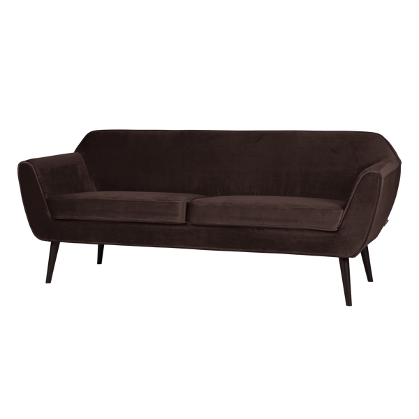 Rocco zitbank 187 cm velvet donkerbruin