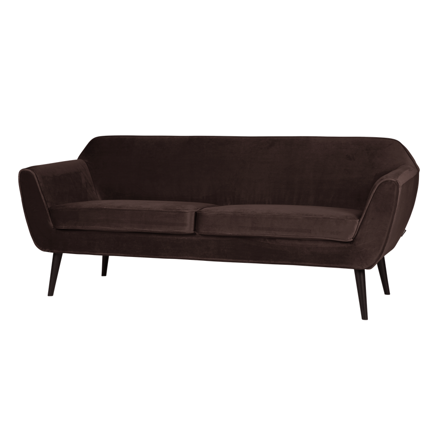 Rocco zitbank 187 cm velvet donkerbruin