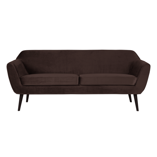 Rocco zitbank 187 cm velvet donkerbruin