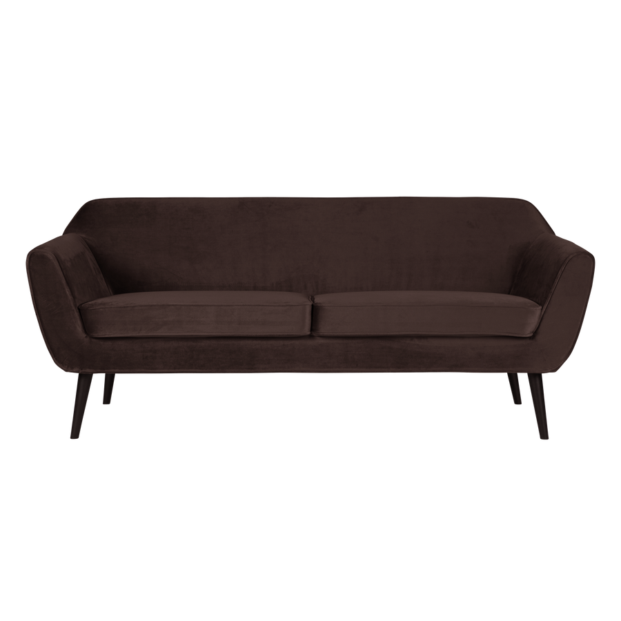 Rocco zitbank 187 cm velvet donkerbruin