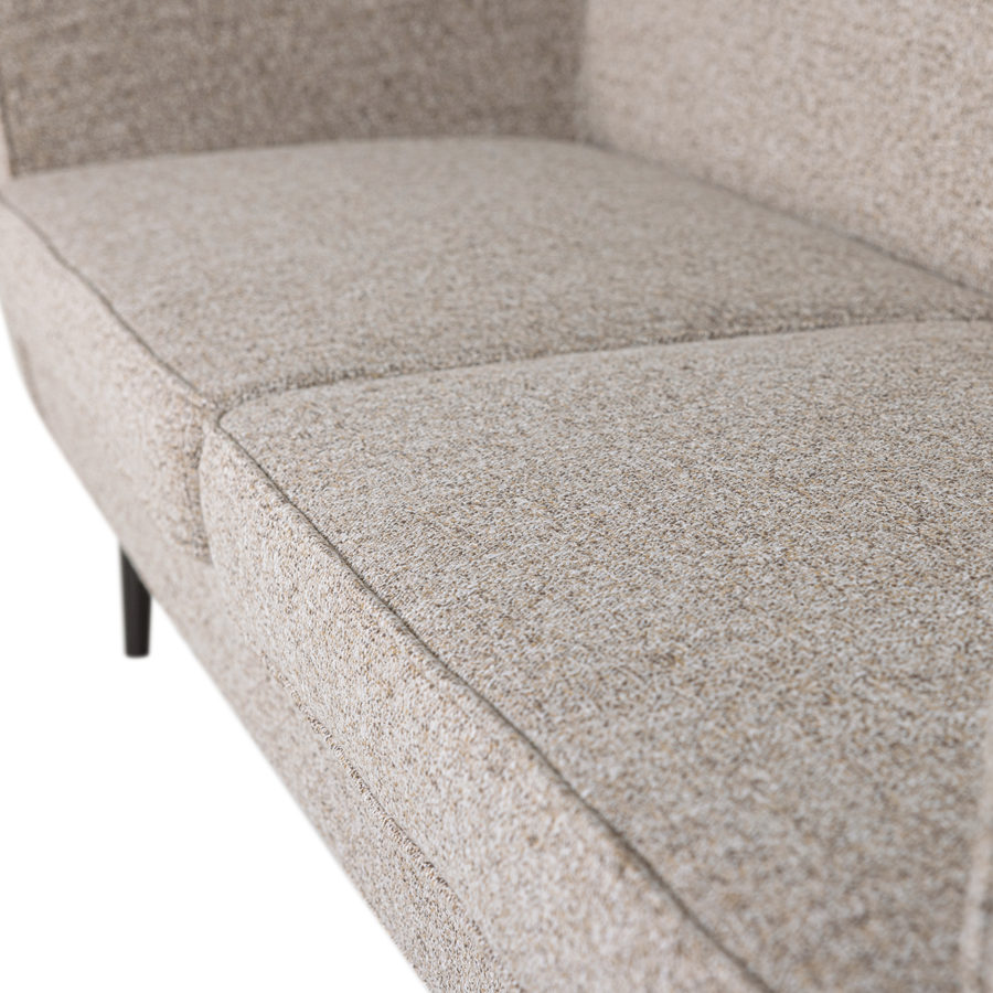 ROCCO BANK 187 CM GEWEVEN STOF BRUIN MELANGE [fsc]