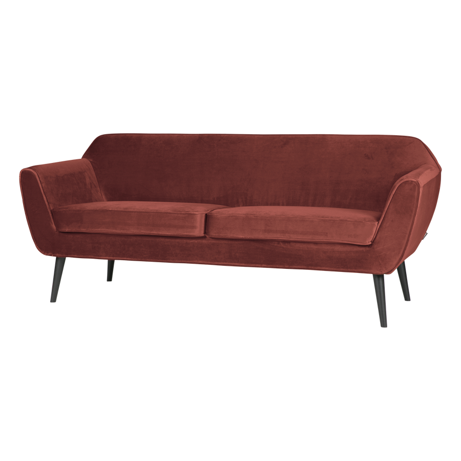 Rocco zitbank 187 cm velvet bordeauxrood