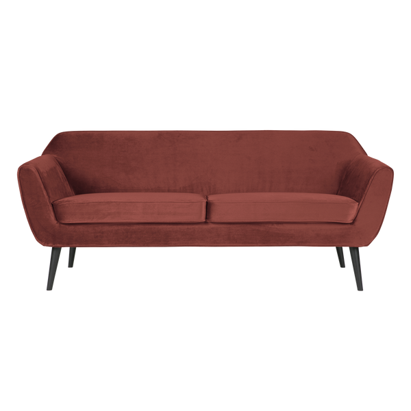 Rocco zitbank 187 cm velvet bordeauxrood