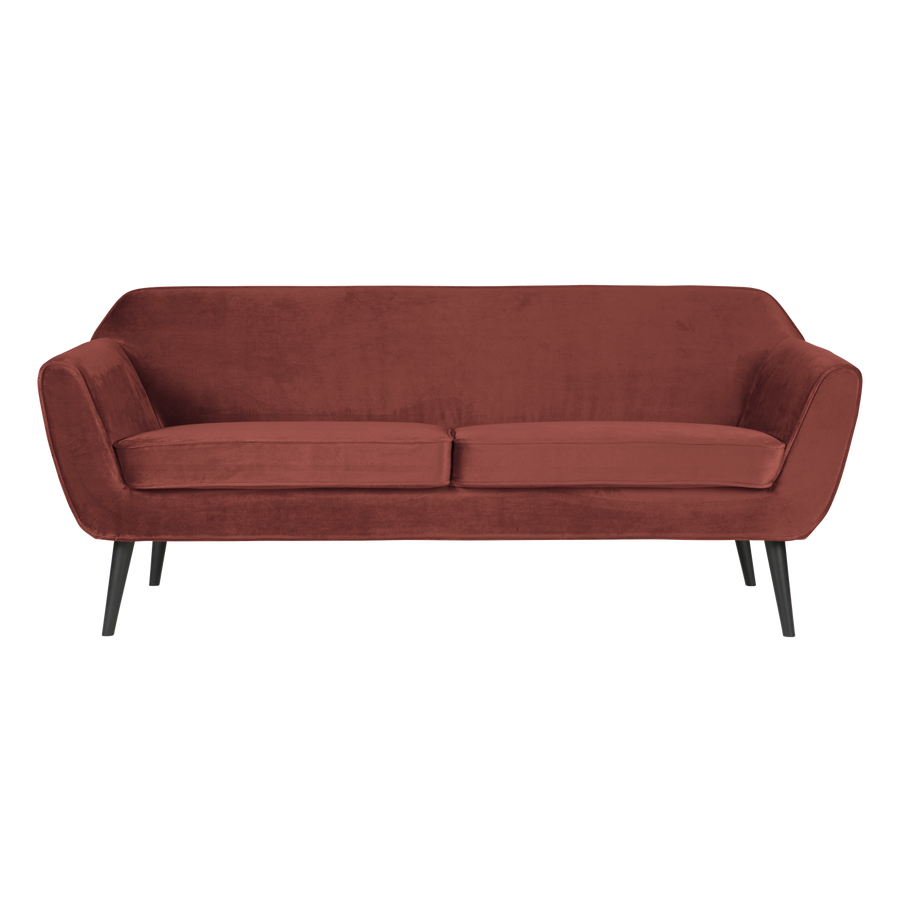 Rocco zitbank 187 cm velvet bordeauxrood