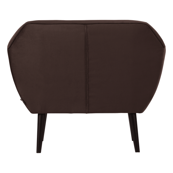 Rocco fauteuil velvet donkerbruin
