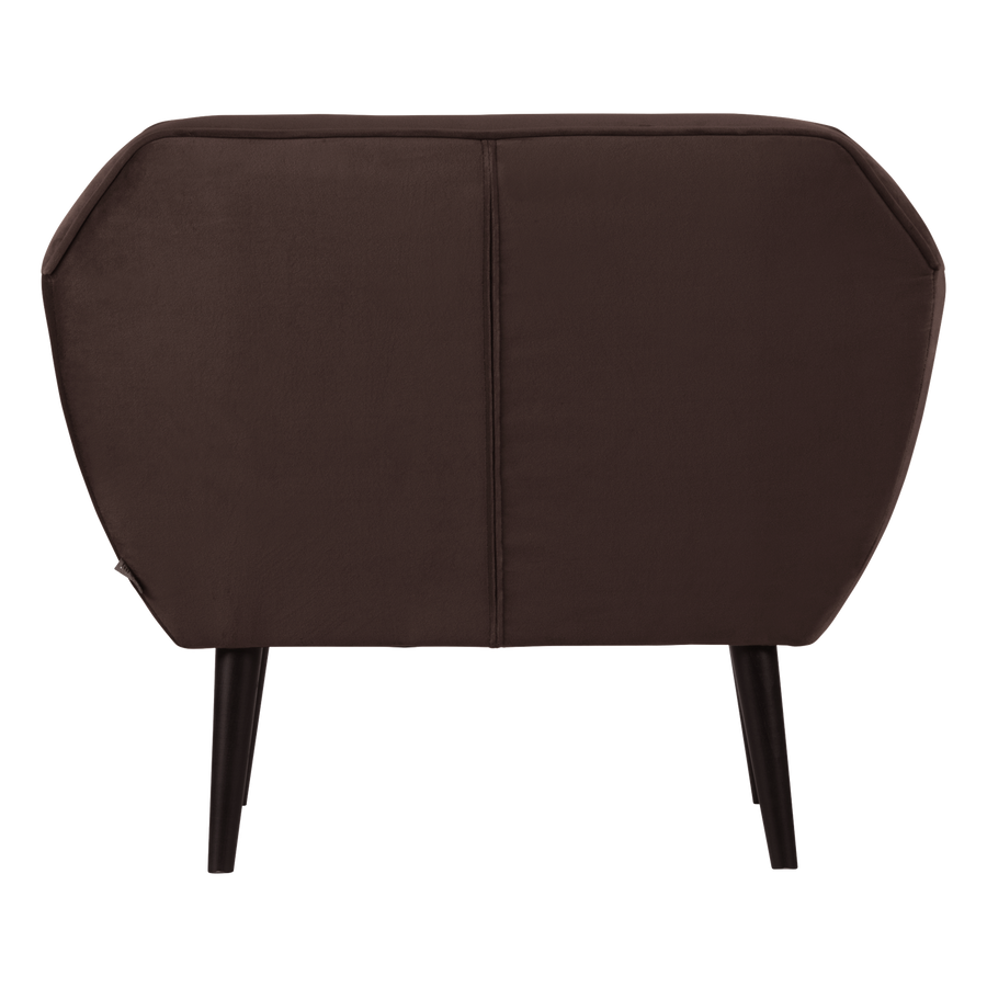 Rocco fauteuil velvet donkerbruin