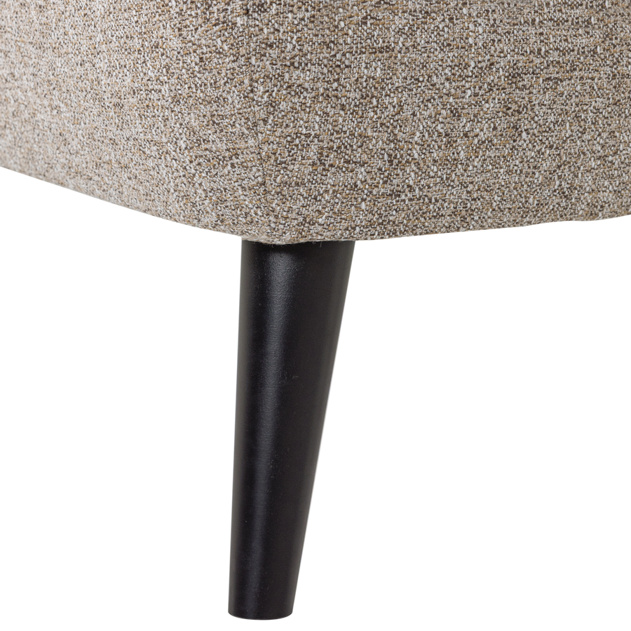 ROCCO FAUTEUIL GEWEVEN STOF BRUIN MELANGE [fsc]