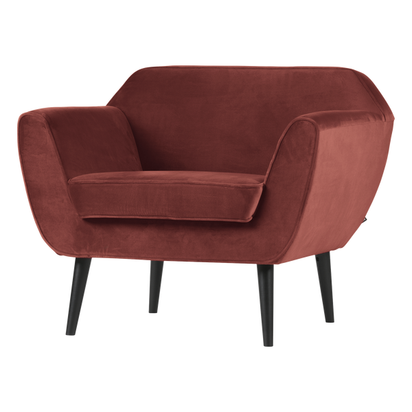 ROCCO FAUTEUIL VELVET BORDEAUXROOD [fsc]