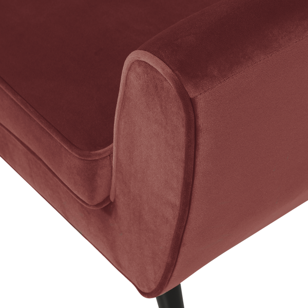 ROCCO FAUTEUIL VELVET BORDEAUXROOD [fsc]