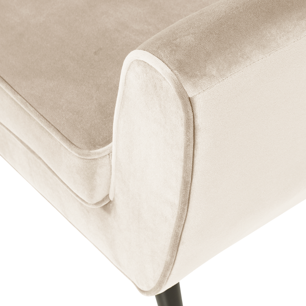 ROCCO FAUTEUIL VELVET OFF WHITE [fsc]