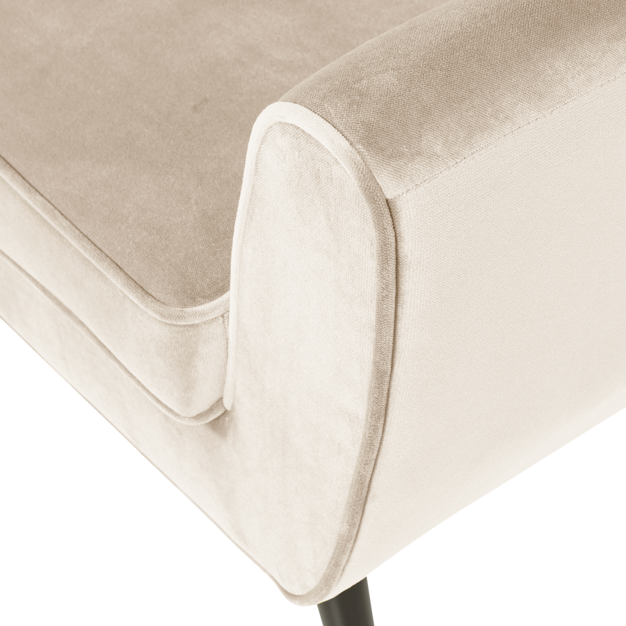 ROCCO FAUTEUIL VELVET OFF WHITE [fsc]