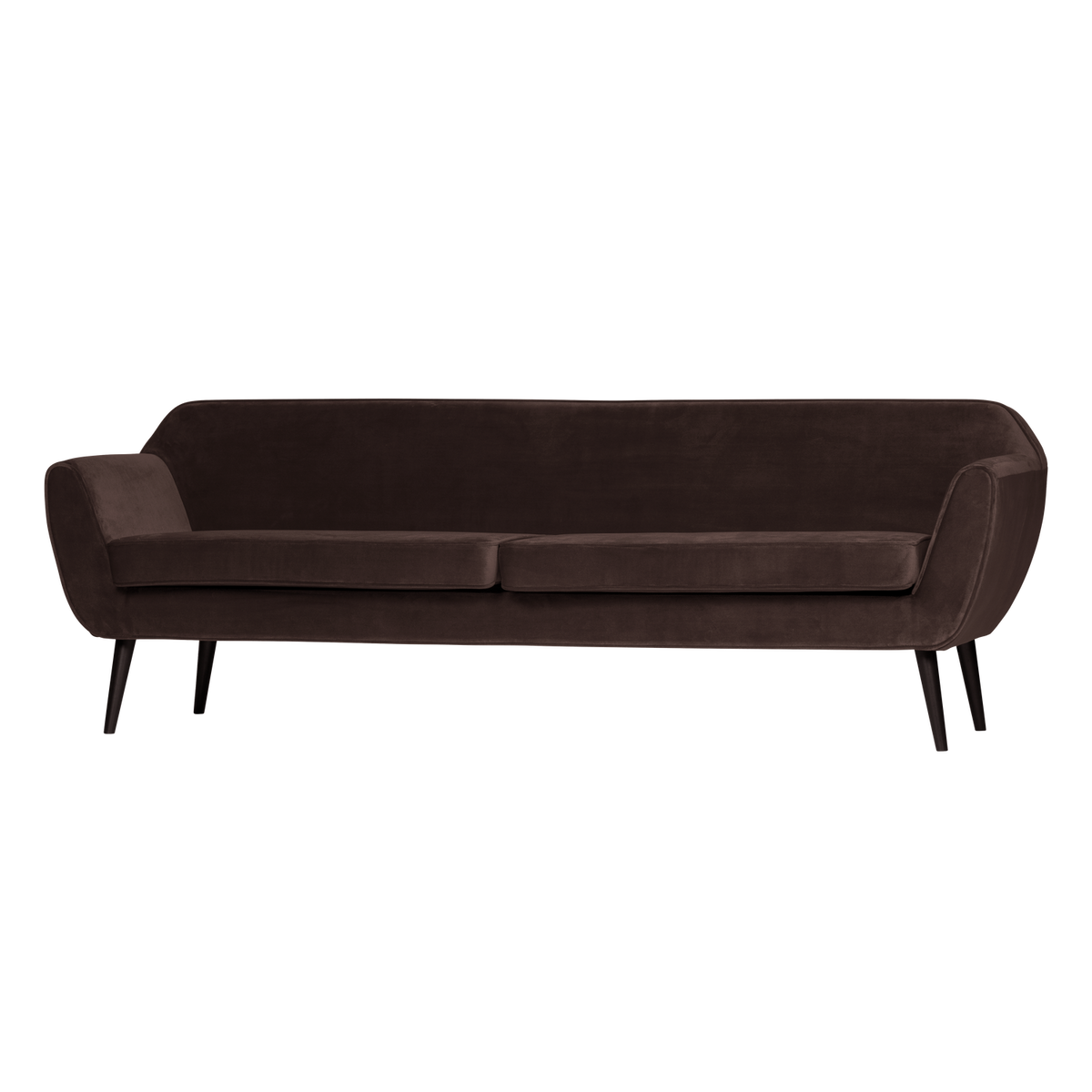 Rocco xl zitbank 230 cm velvet donkerbruin