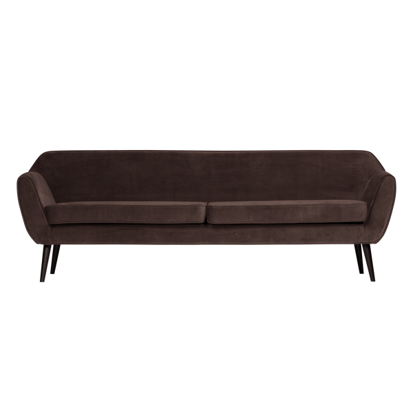 Rocco xl zitbank 230 cm velvet donkerbruin
