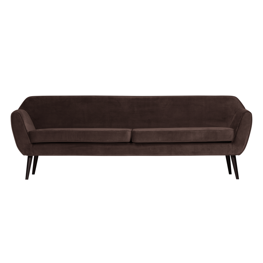 Rocco xl zitbank 230 cm velvet donkerbruin
