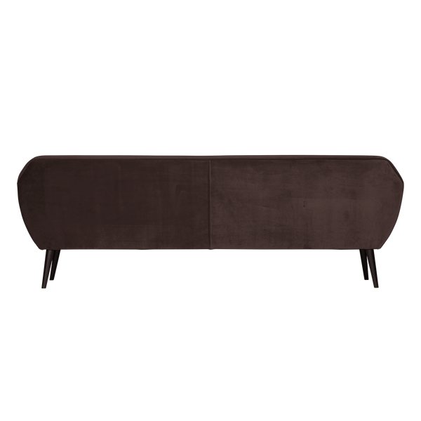 Rocco xl zitbank 230 cm velvet donkerbruin