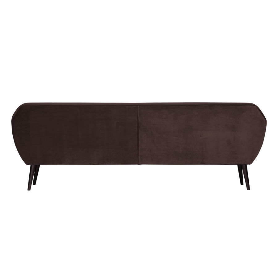 Rocco xl zitbank 230 cm velvet donkerbruin