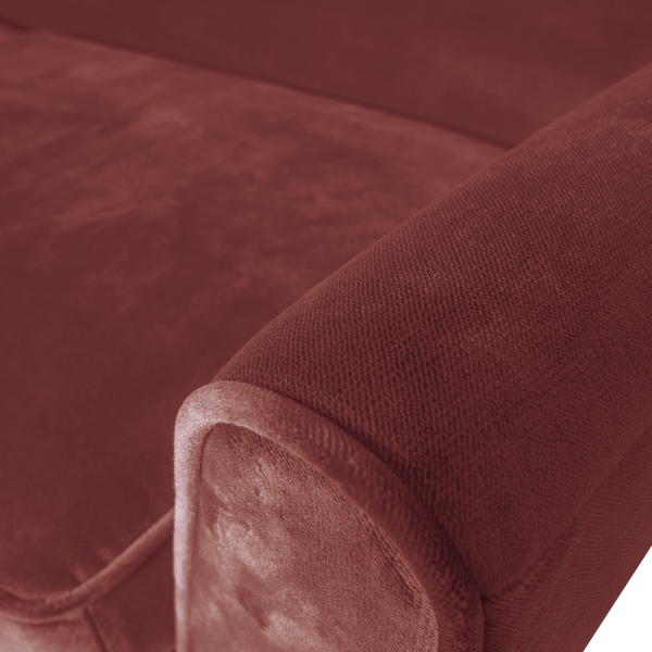ROCCO XL BANK 230 CM VELVET BORDEAUXROOD [fsc]