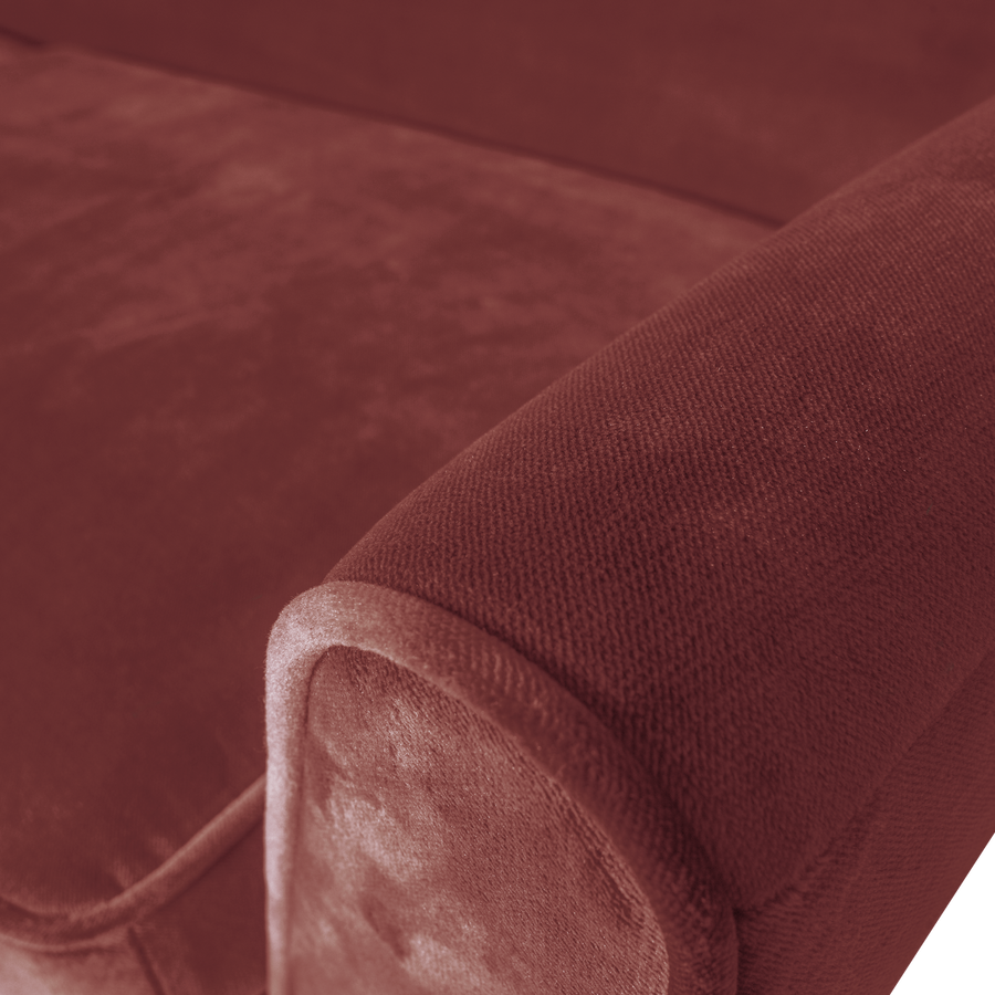 ROCCO XL BANK 230 CM VELVET BORDEAUXROOD [fsc]