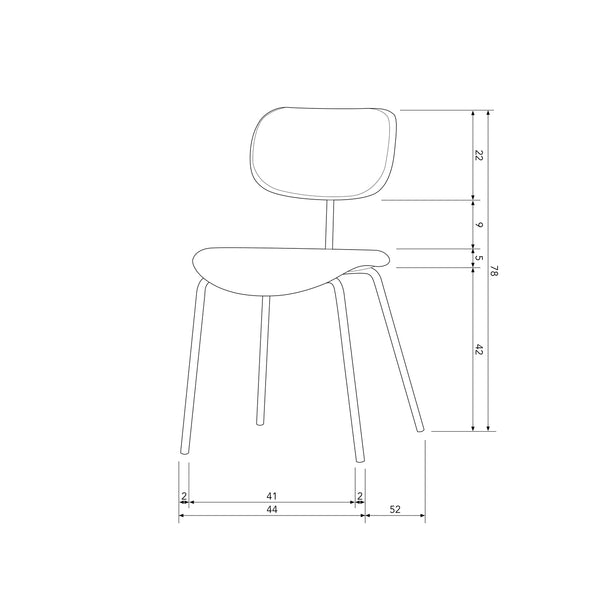 LINK EETKAMERSTOEL ZAND (set of 2)