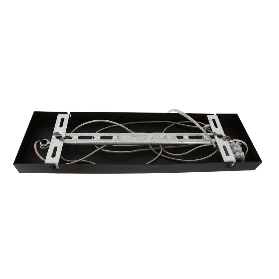 Hanglamp Stang 3464ZW Zwart + Kap Velours Blauw