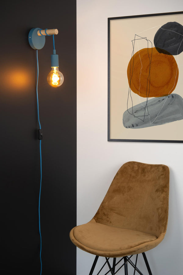 Lucide POLA wandlamp E27, blauw